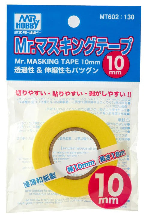 Mr.Hobby MT602 10mm masking tape verpakking GSI Creos washi-papier geel