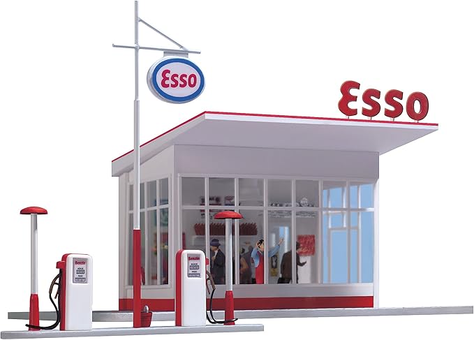 Busch Tankstation Dudok H0 - Bouwpakket Modelspoorbaan Bu1005 1:87