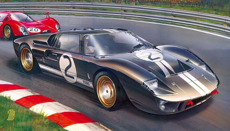 Ford GT40 Mk II #2 Le Mans 1966 winnaar modelbouwkit Bruce McLaren Chris Amon
