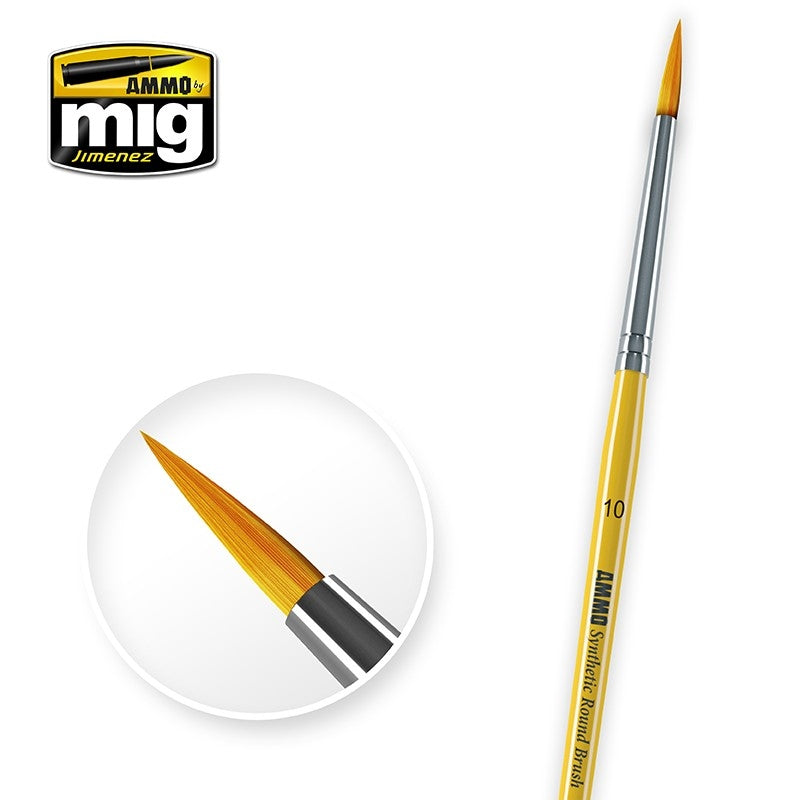 Ammo Synthetische Ronde Kwast 10 MIG8617 grotere oppervlaktes modelbouw
