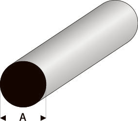 Styreen Ronde Staaf 0,75x330mm