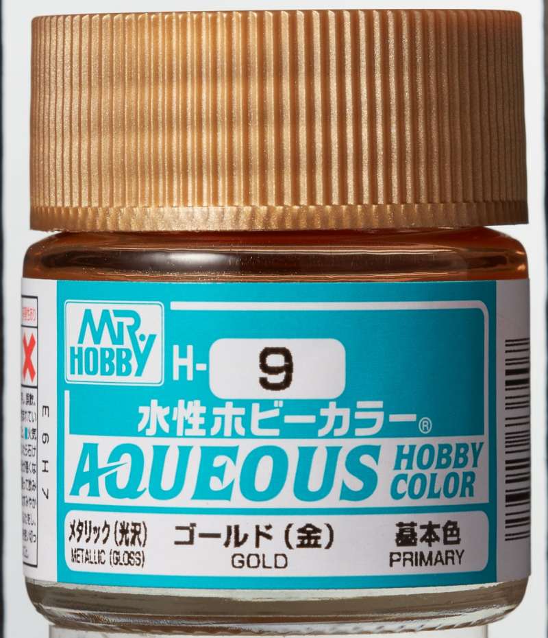 Mr.Hobby Aqueous Metallic Gold H009 – Metallic Modelbouw Verf 10 ml