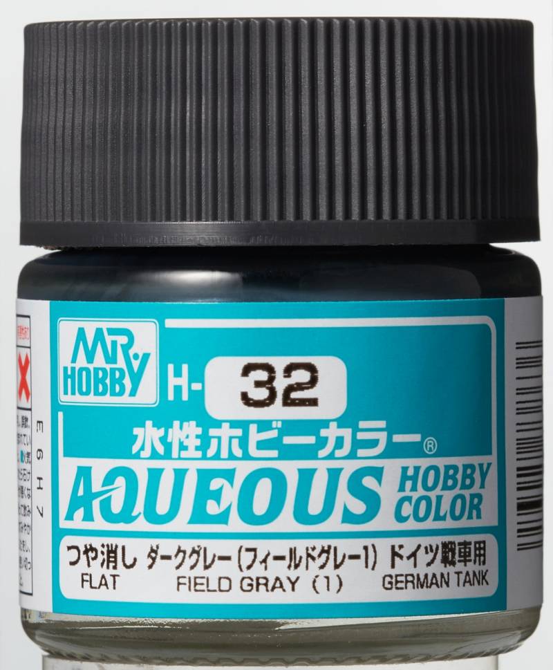 Mr Hobby Aqueous H032 German Gray matte modelbouw verf 10ml