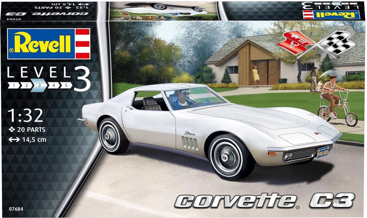 Revell Corvette C3 1:32 schaal modelbouwkit doos