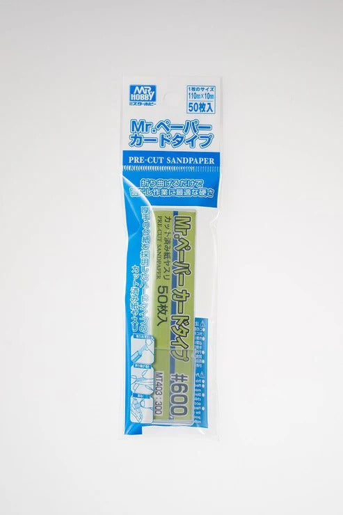 Mr.Hobby Card Type Schuurpapier #600 MT403 verpakking voorkant
