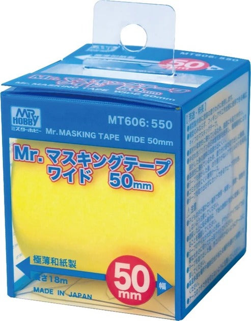 Mr.Hobby MT606 masking tape 50mm extra breed voor grote oppervlakken modelbouw