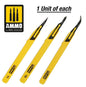 Kit de 3 lames Ammo Mig Mini : droite, courbe, standard MIG8691