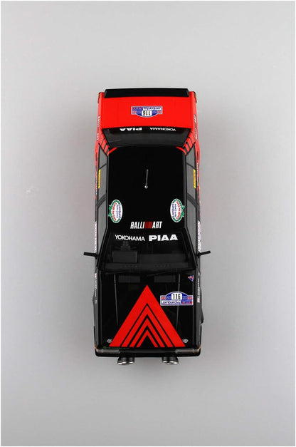 Gebouwde Beemax 1/24 Mitsubishi Lancer Turbo RAC Rally 1984 Advan model dak