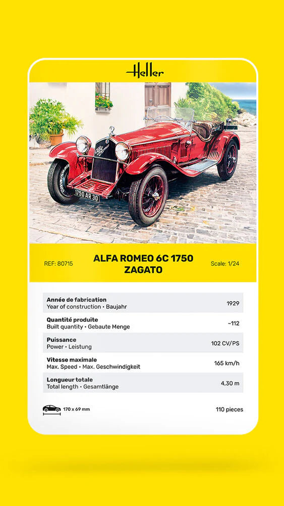 1:24 Heller Alfa Romeo 6C 1750 Zagato