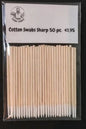 Hobby Robby Cotton Swabs Wood Sharp Tip 50 Pieces