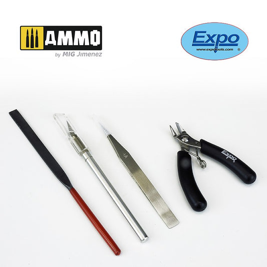Expo Modelbouw Gereedschap Set 4 stuks EXPO73520