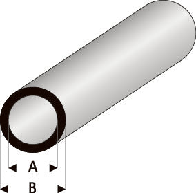 Maquett rondbuis 18x20 mm styreen buis 330 mm rc truck lading modelbouw