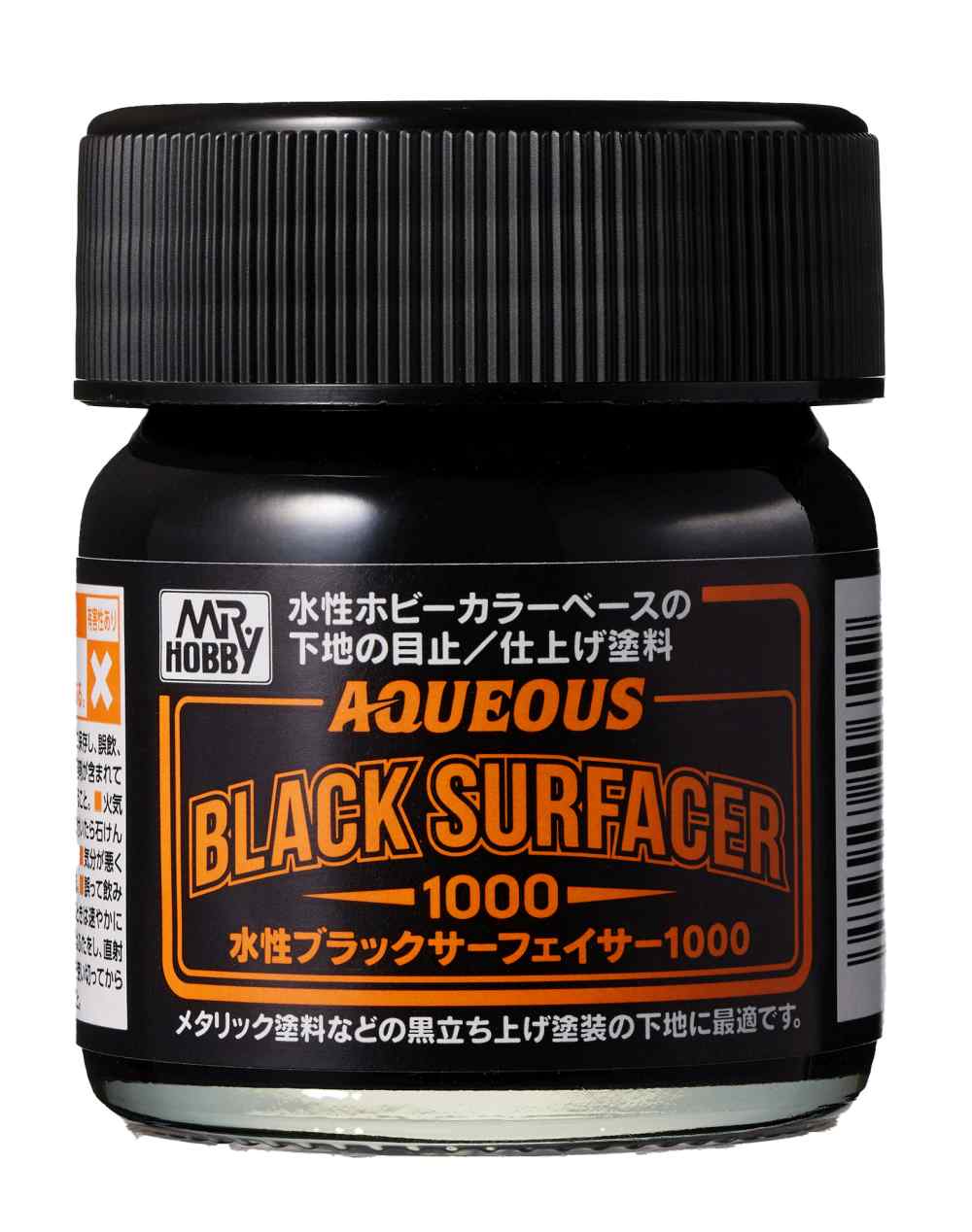 Mr. Hobby Aqueous Zwarte Surfacer 1000 40ml modelbouw primer voor diepe kleur en metallic basis