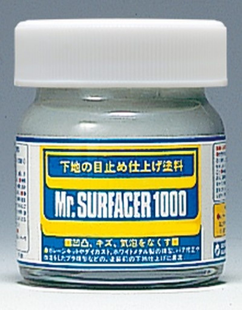 Mr. Surfacer 1000 40ml potje modelbouw primer en filler voor opvullen en gladde basis
