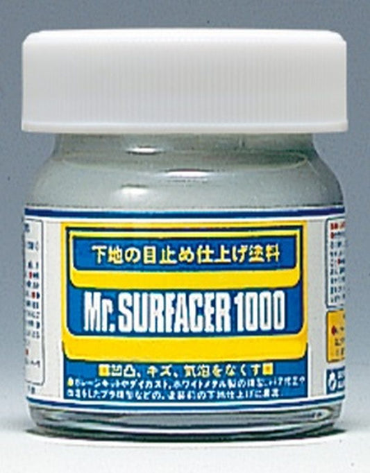 Mr. Surfacer 1000 40ml potje modelbouw primer en filler voor opvullen en gladde basis