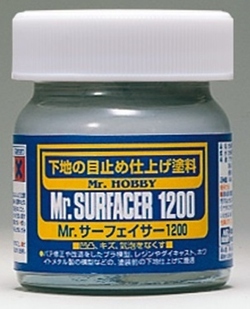Mr. Surfacer 1500 40ml potje modelbouw surfacer voor ultra gladde afwerking en detailwerk
