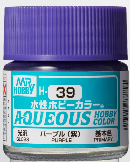 Mr Hobby Aqueous Gloss Purple H039 glanzende paarse modelbouw verf 10ml