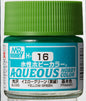 Mr Hobby Aqueous Gloss Yellow Green H016 glanzende geelgroene modelbouw verf 10ml