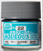Mr Hobby Aqueous Gloss Gray H022 glanzende grijze modelbouw verf 10ml