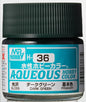 Mr Hobby Aqueous Gloss Dark Green H036 glanzende donkergroene modelbouw verf 10ml