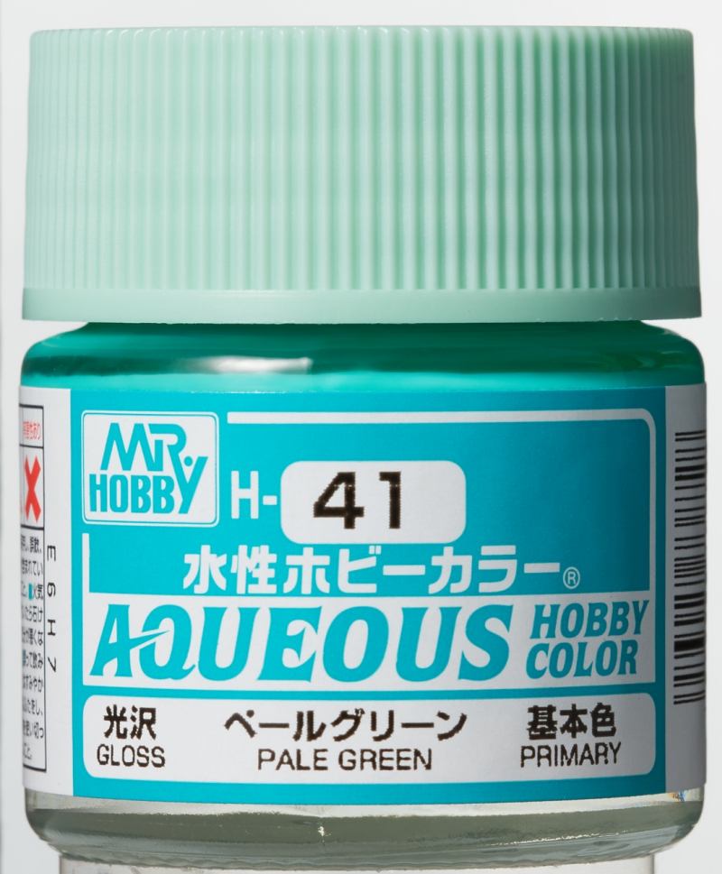 Mr Hobby Aqueous Gloss Pale Green H041 glanzende lichtgroene modelbouw verf 10ml