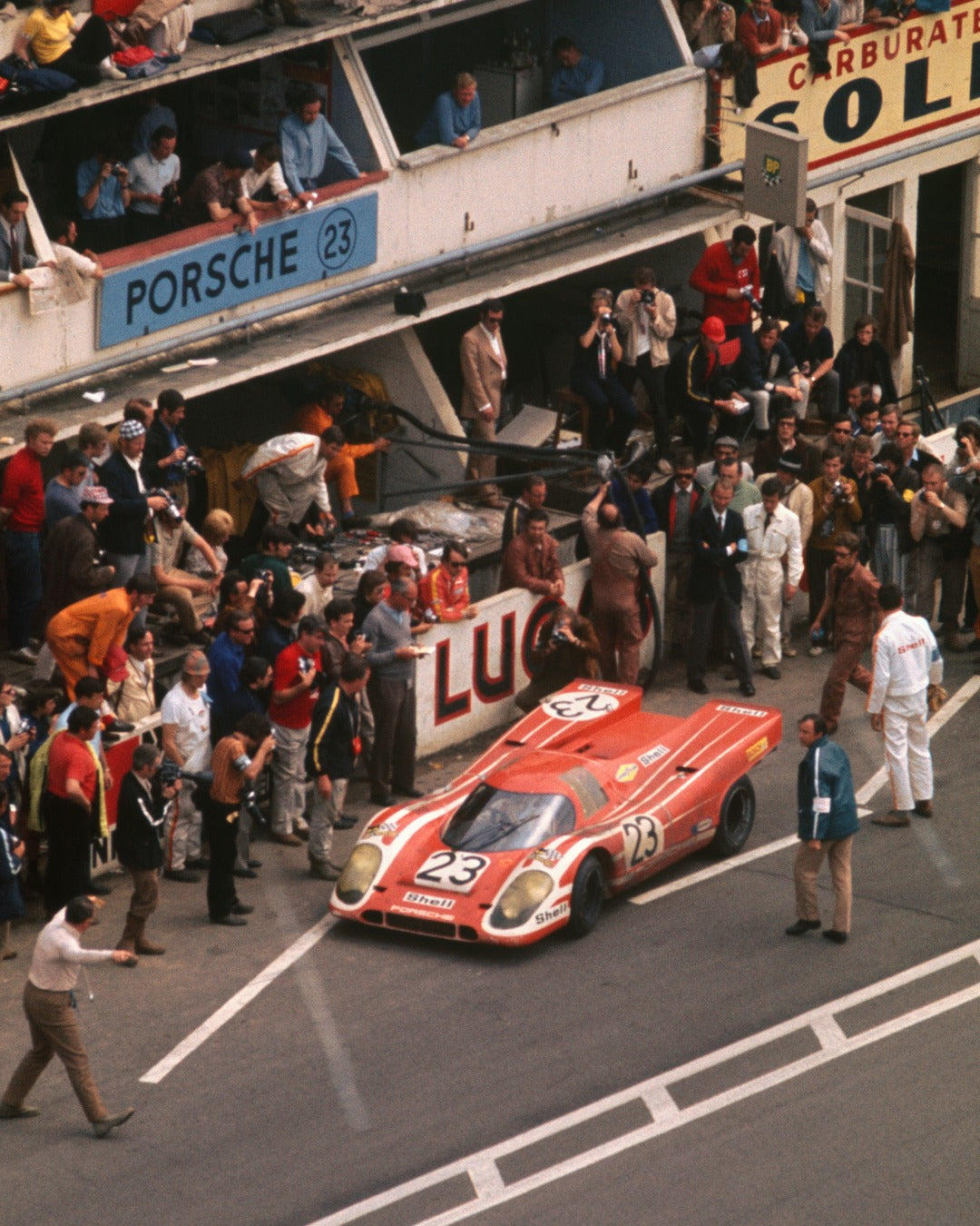 Porsche 917K Le Mans 1970 winnaar pitsstop
