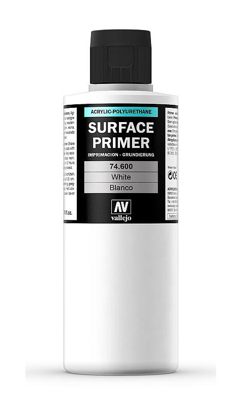 Vallejo White Primer 200 ml 74.600 – Airbrush Primer Wit