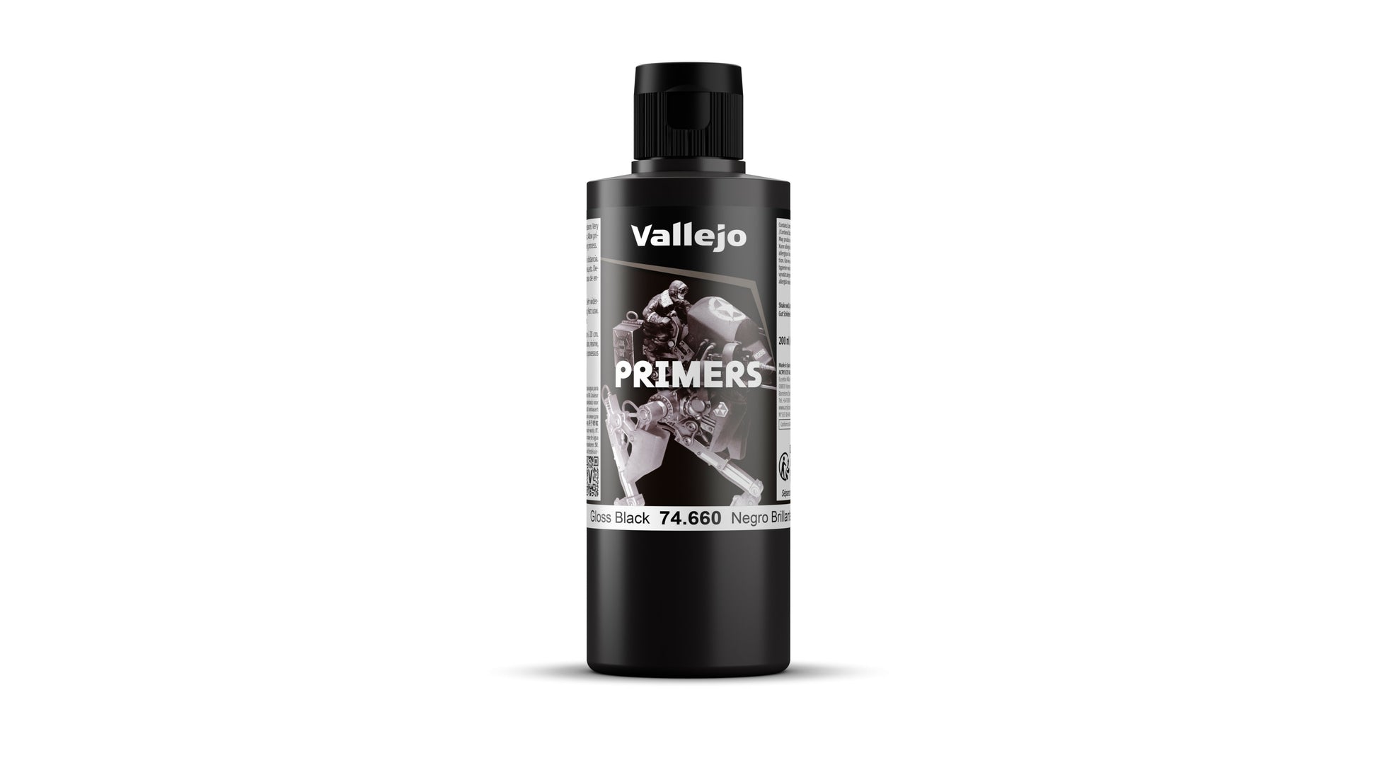 Vallejo gloss black primer 200ml 74660 airbrush primer hoogglans zwart